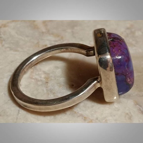 CLOSEOUT! 🔥 AUTHENTIC Mohave Purple Turquoise sterling silver Ring sz 7  04 - Picture 9 of 10